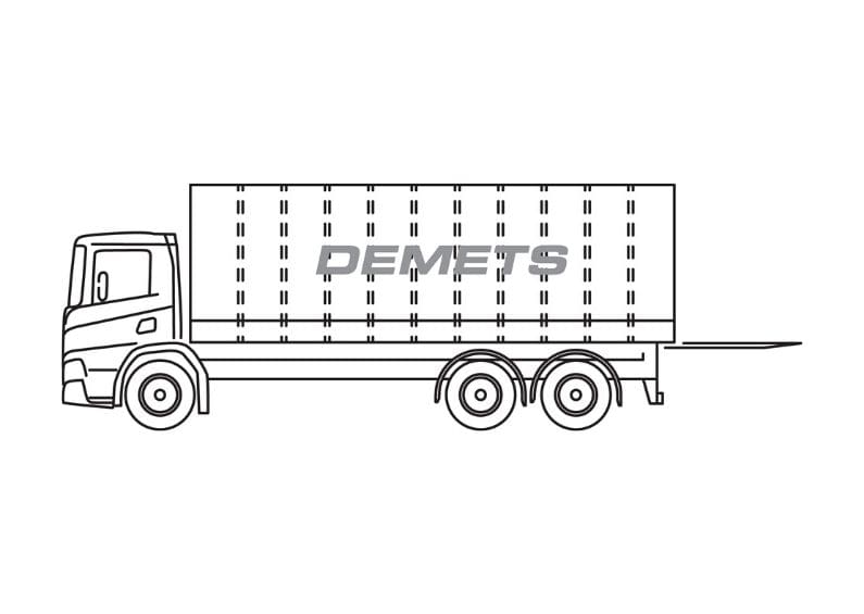 Gesloten vrachtwagen (10T) met laadklep (2T)